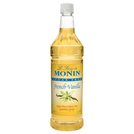 MONIN Monin Sugar-Free French Vanilla Syrup 1 Liter Bottle, PK4 M-FS190F